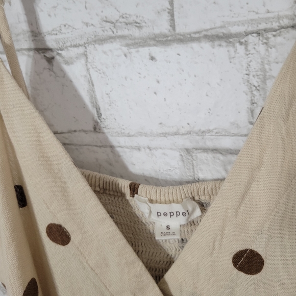 Blu Pepper linen blend polka dot dress - Picture 6 of 12